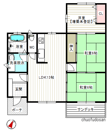 宇佐美みのりの村・平成17年築平家建|間取図